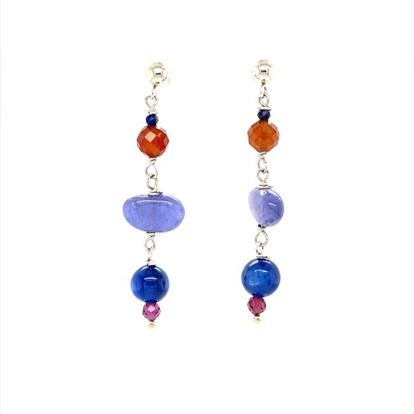 Sterling Silver Kyanite Garnets Drop Earrings Minor Jewelry Inc. Nashville, TN