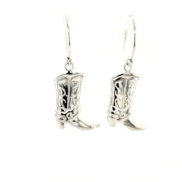 Silver Cowboy Boot Earrings Minor Jewelry Inc. Nashville, TN