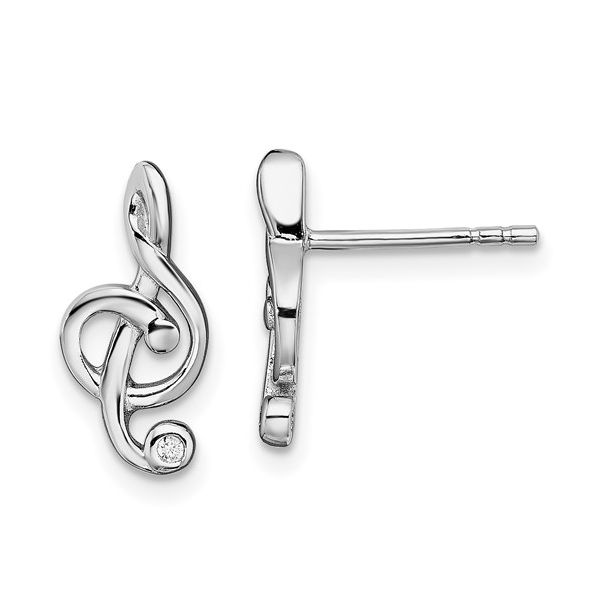 Silver Music Note Earrings Minor Jewelry Inc. Nashville, TN