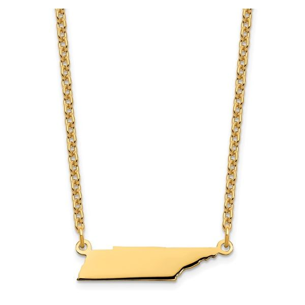 Sterling Silver/Gold-Plated Tennessee State Necklace Minor Jewelry Inc. Nashville, TN