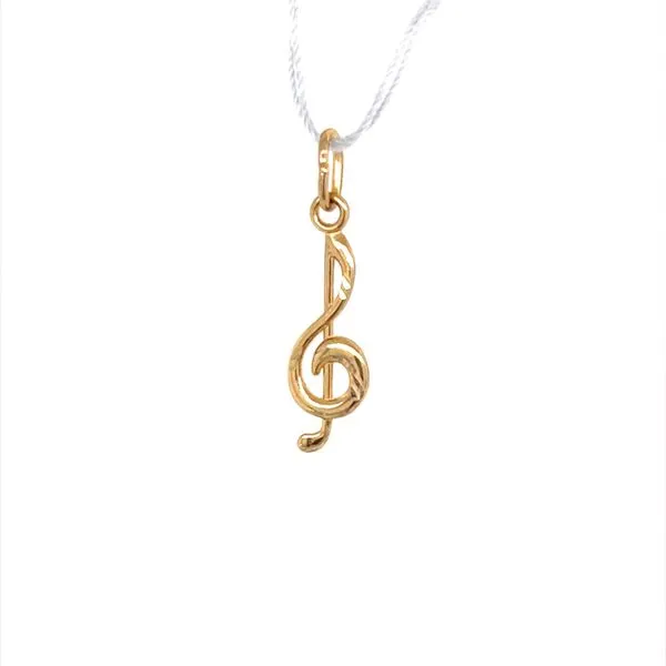 14K Yellow Gold Treble Clef Charm similar item image