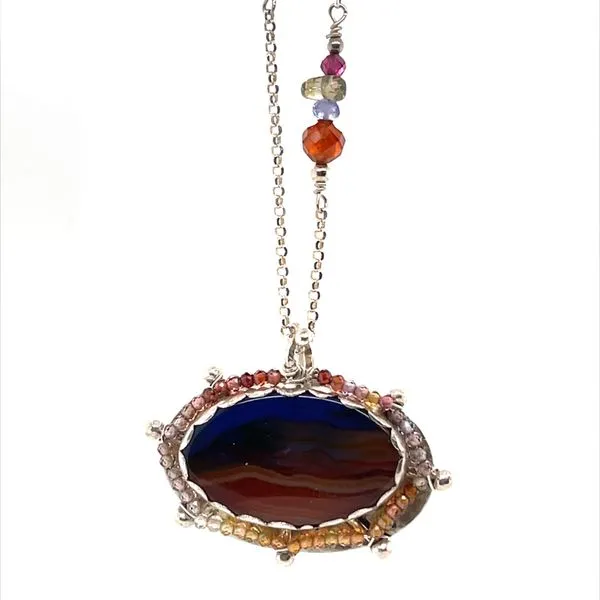 Wonder Agate with Sapphire Necklace Minor Jewelry Inc. Nashville, TN