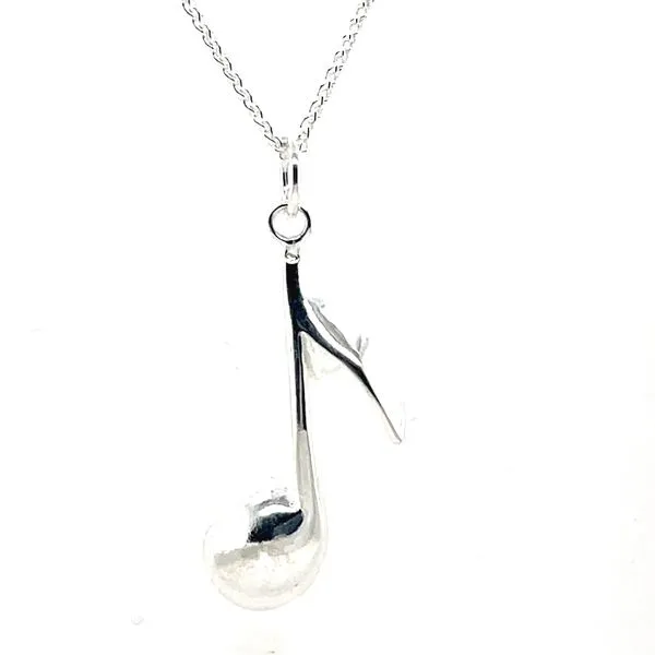 Sterling Silver Music Note Necklace Image 4 Minor Jewelry Inc. Nashville, TN