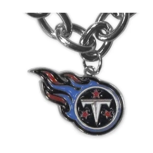 Stainless Steel Tennessee Titans Charm Bracelet Image 2 Minor Jewelry Inc. Nashville, TN