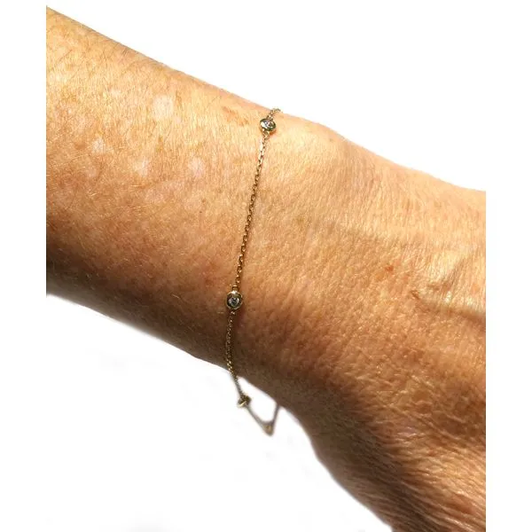 14K White Gold Diamond No Clasp Welded 