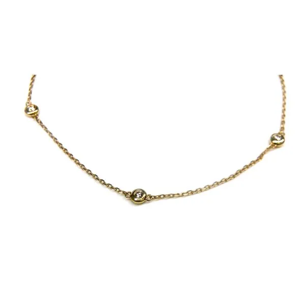 14K Yellow Gold Diamond No Clasp Welded 'Permanent' Wrist or Ankle Bracelet Image 4 Minor Jewelry Inc. Nashville, TN