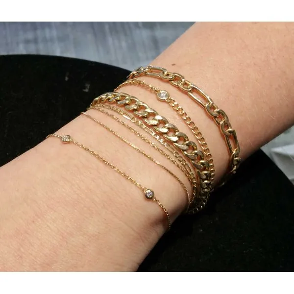 14K White Gold Diamond No Clasp Welded 