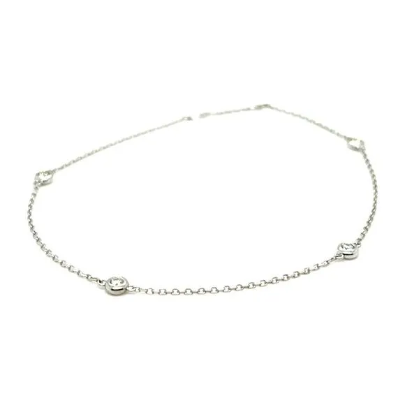 14K White Gold Diamond No Clasp Welded 'Permanent' Wrist or Ankle Bracelet Minor Jewelry Inc. Nashville, TN