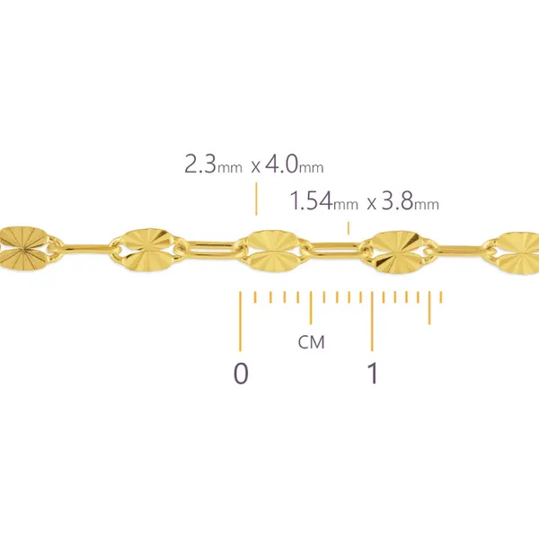 Gold-Filled 3.5mm. Starbusrst Paperclip Chain Permanent Bracelet Image 2 Minor Jewelry Inc. Nashville, TN