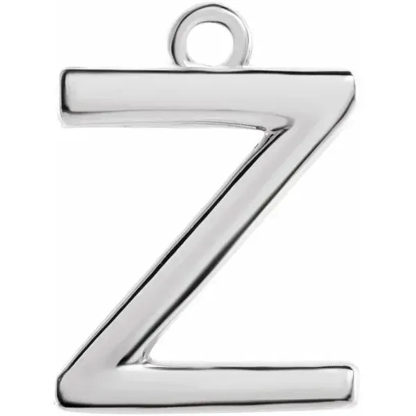 Silver Initial \ Z \ Charm Initial