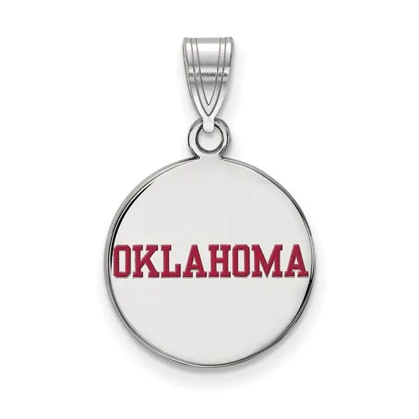 OU Disc Enamel Pendant Mitchell's Jewelry Norman, OK
