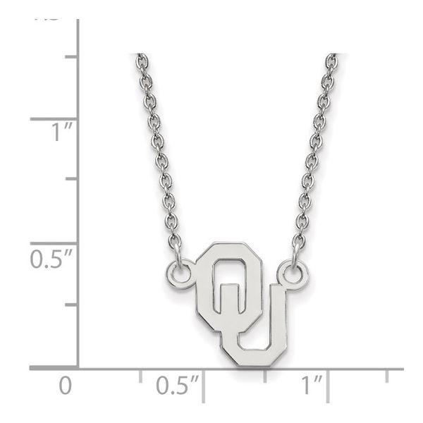 Silver OU Necklace Image 2 Mitchell's Jewelry Norman, OK