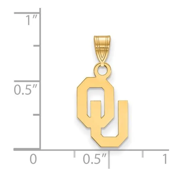 Gold OU Pendant Image 2 Mitchell's Jewelry Norman, OK
