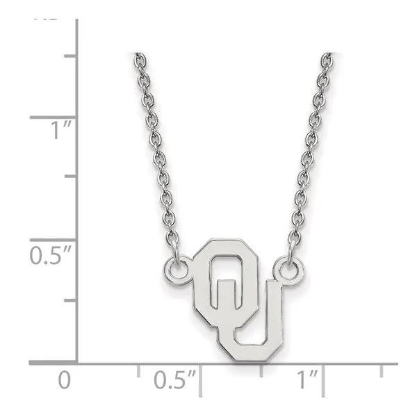 White Gold OU Pendant Image 2 Mitchell's Jewelry Norman, OK