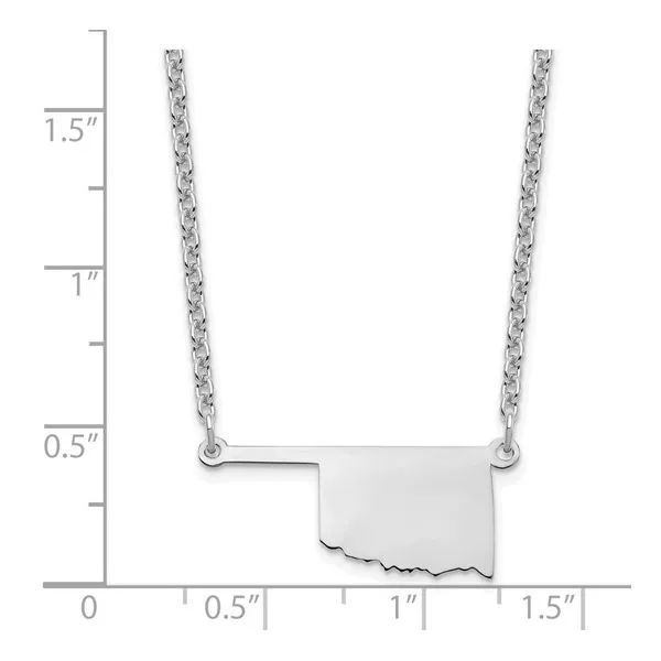 Silver Oklahoma Necklace Image 2 Mitchell's Jewelry Norman, OK