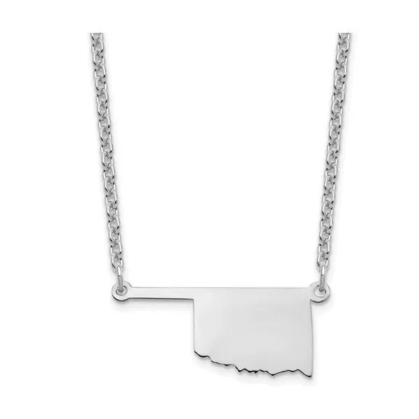 Silver Oklahoma Necklace Mitchell's Jewelry Norman, OK