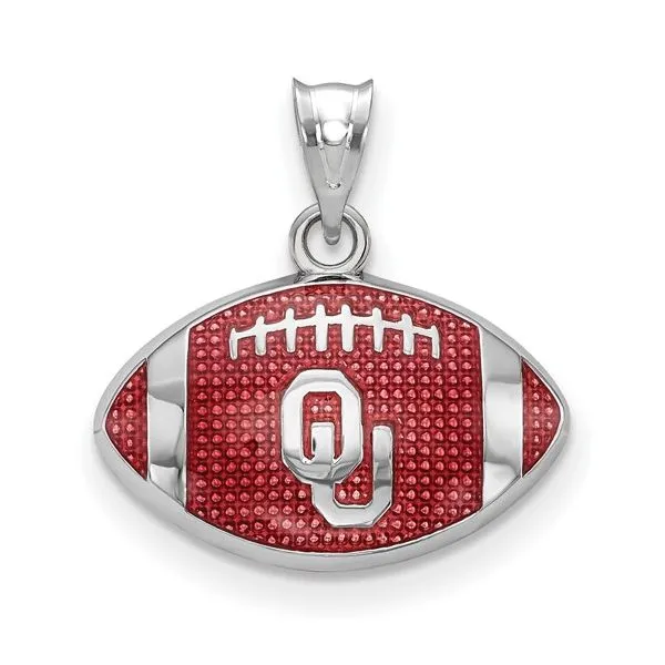 Enamel Football Pendant Mitchell's Jewelry Norman, OK