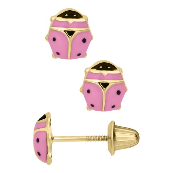 Pink Ladybug Earrings by Kiddie Kraft Mitchell's Jewelry Norman, OK