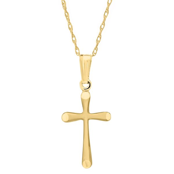 Yellow Gold Cross Necklace by Kiddie Kraft Mitchell's Jewelry Norman, OK