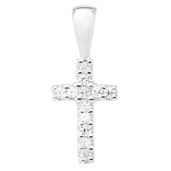 Sterling Silver Cross with Cubic Zirconium Stones Mitchell's Jewelry Norman, OK