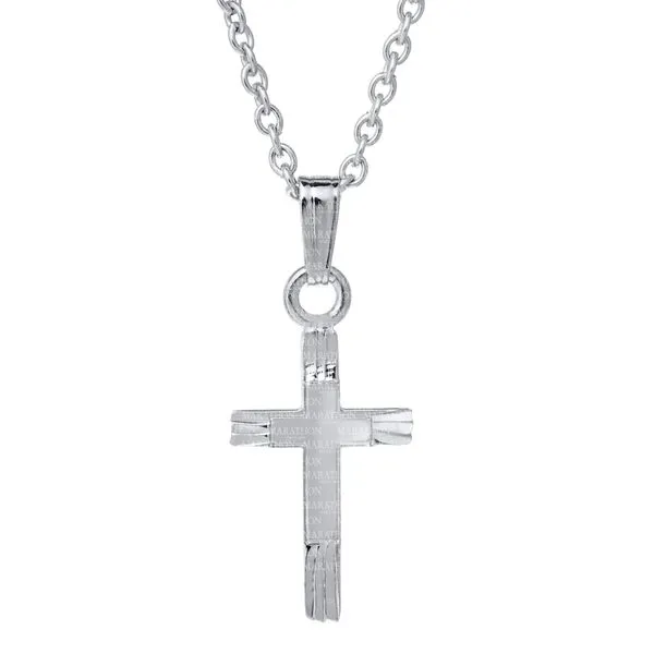 Ss Cross Necklace On A 13