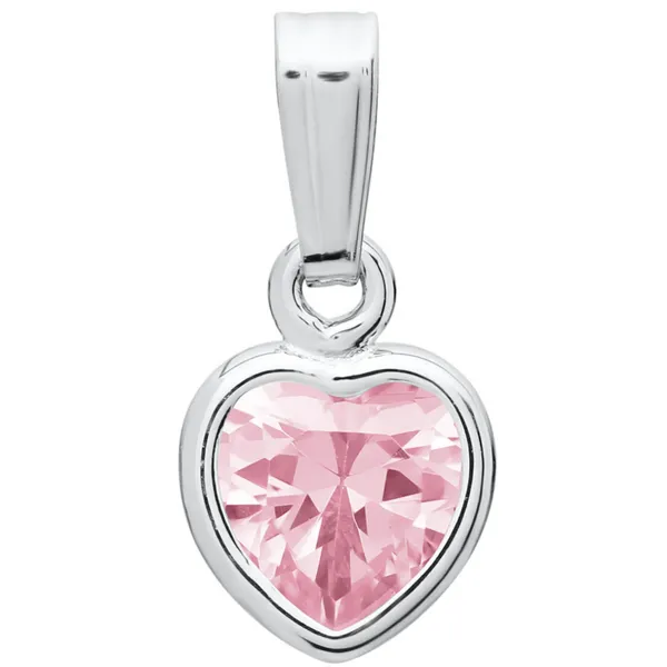 Pink CZ Heart Necklace Mitchell's Jewelry Norman, OK