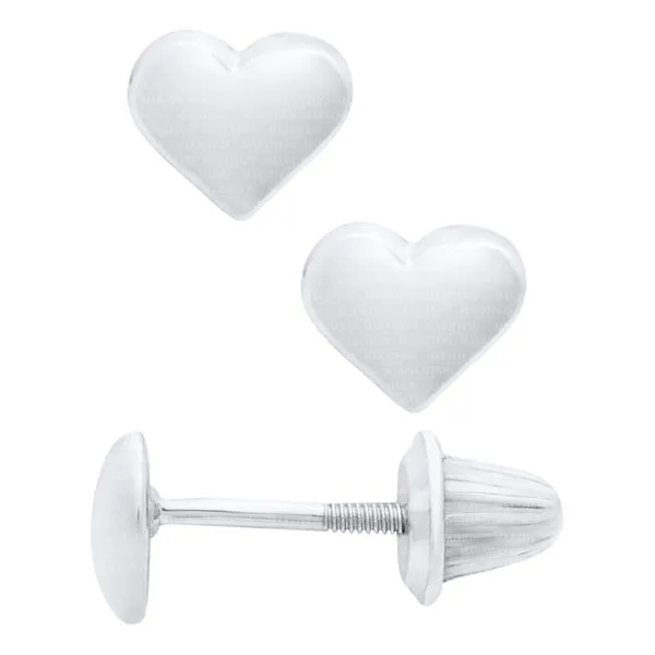 Silver Heart Studs Mitchell's Jewelry Norman, OK