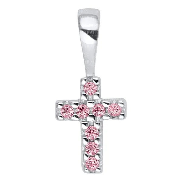 Pink CZ Cross Necklace Mitchell's Jewelry Norman, OK