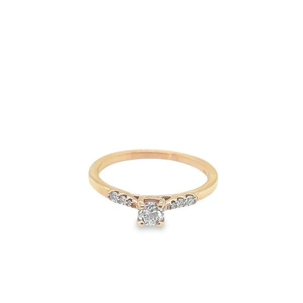 Delicate Rose Gold Diamond Engagement Ring Mitchell's Jewelry Norman, OK