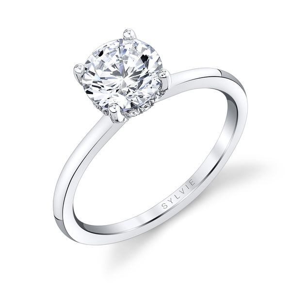 Sylvie Collection Hidden Halo Engagement Ring Mitchell's Jewelry Norman, OK