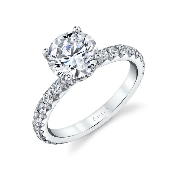 Sylvie Collection Classic Wide Band Engagement Ring Mitchell's Jewelry Norman, OK