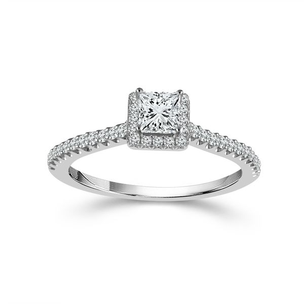 White Gold Diamond Engagement Ring by IDD Mitchell's Jewelry Norman, OK