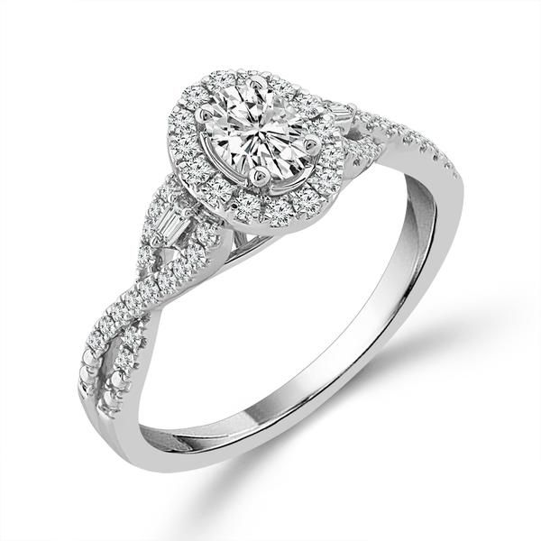 Diamond Engagement Ring in White Gold by IDD Mitchell's Jewelry Norman, OK