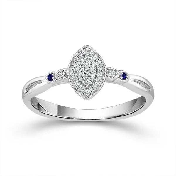 Diamond and Sapphire Engagement Ring by IDD Mitchell's Jewelry Norman, OK