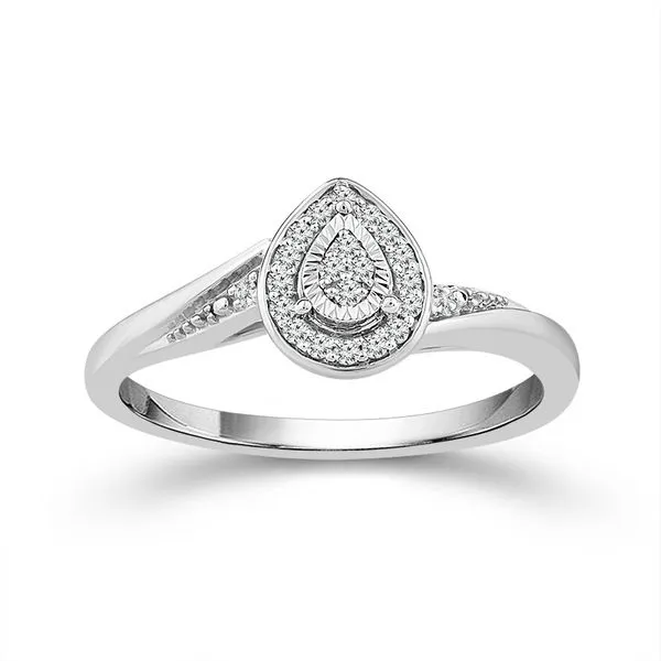 Pear Cluster Diamond Engagement Ring Mitchell's Jewelry Norman, OK