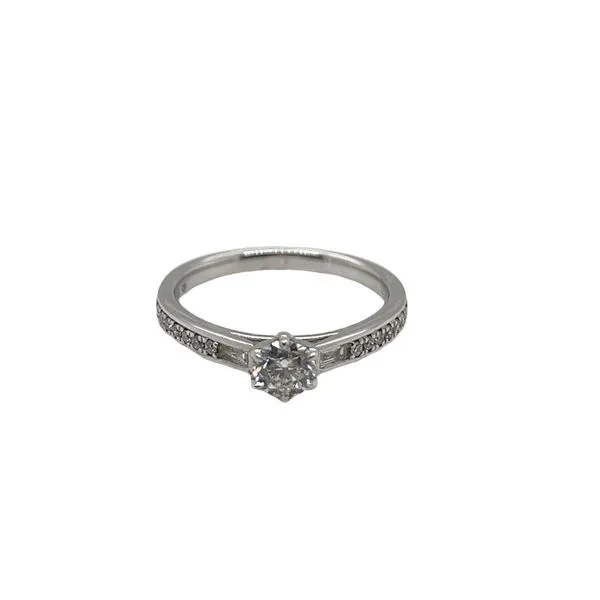 White Gold Diamond Engagment Ring Mitchell's Jewelry Norman, OK