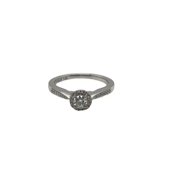 White Gold Diamond Engagment Ring Mitchell's Jewelry Norman, OK