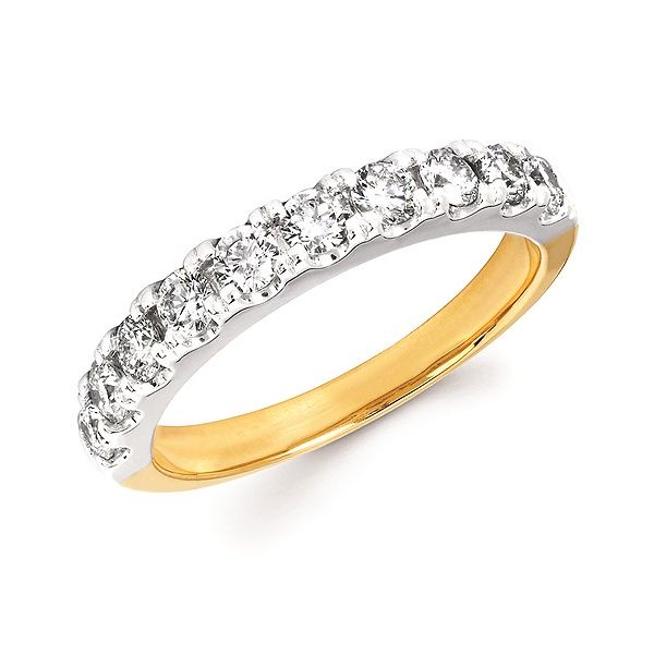 Yellow Gold Diamond Wedding Band by Ostbye Mitchell's Jewelry Norman, OK