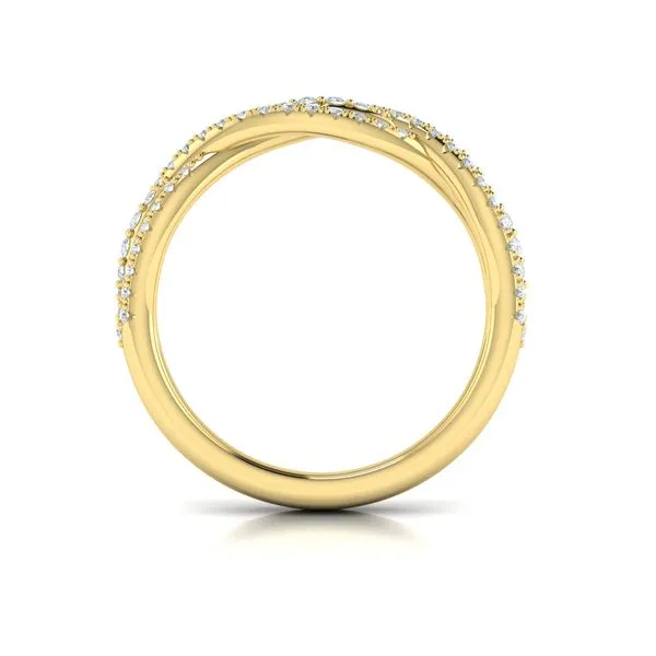 Yellow Gold Twist Diamond Wedding Band Mitchell's Jewelry Norman, OK