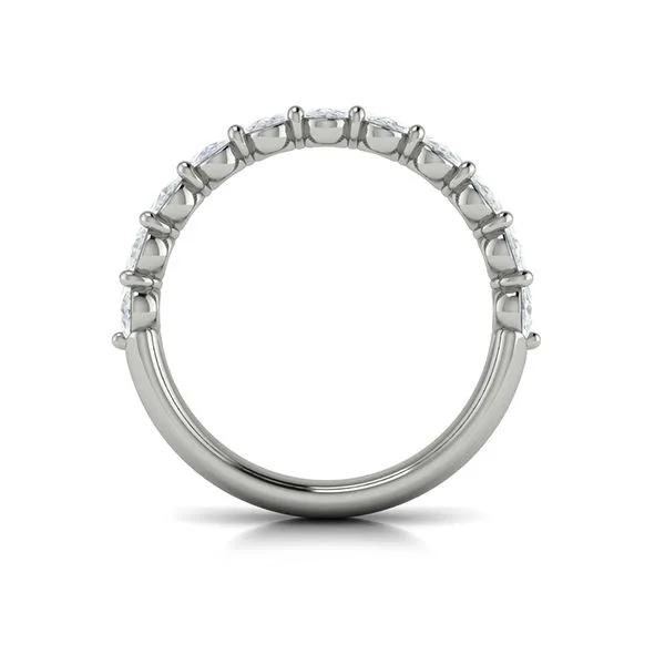 White Gold Diamond Oval Wedding Band Mitchell's Jewelry Norman, OK