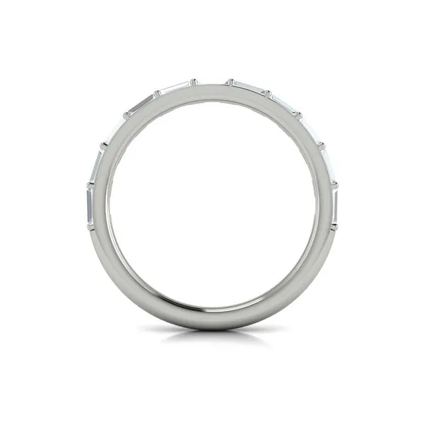 White Gold Diamon Baguette Wedding Band Mitchell's Jewelry Norman, OK