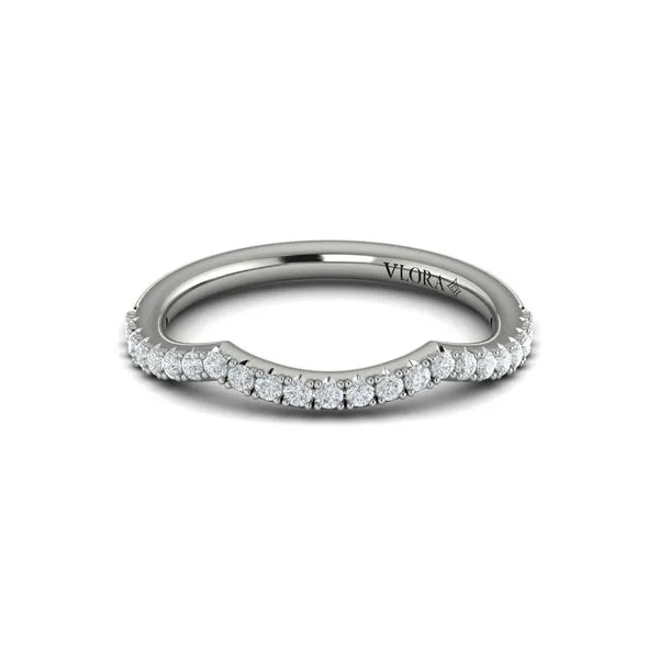 White Gold Diamond Contour Band Image 2 Mitchell's Jewelry Norman, OK