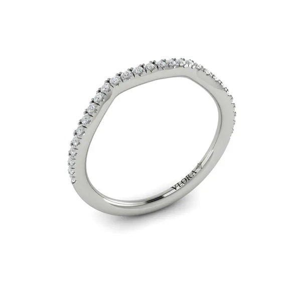 White Gold Diamond Contour Band Image 3 Mitchell's Jewelry Norman, OK