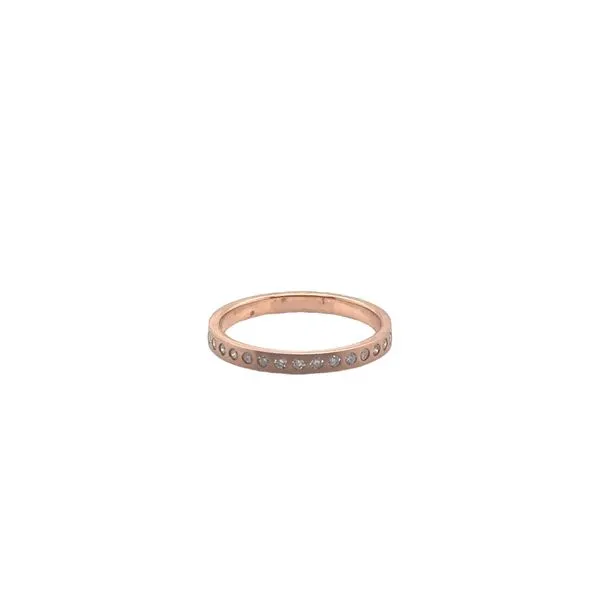 Rose Gold Diamond Wedding Band Mitchell's Jewelry Norman, OK
