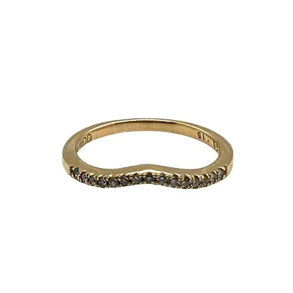 Yellow Gold Diamond Contour Wedding Band Mitchell's Jewelry Norman, OK