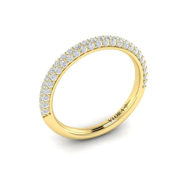 Diamond Pave Wedding Band Image 3 Mitchell's Jewelry Norman, OK