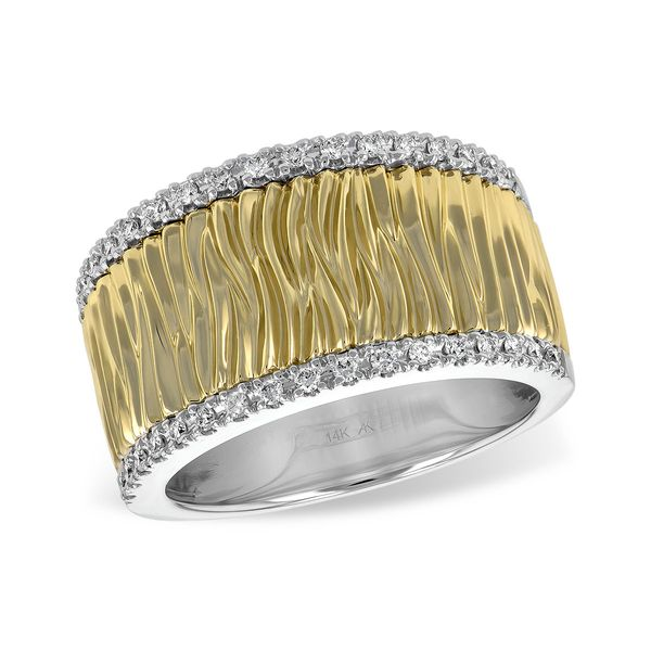 White and Yellow Gold Ring with Diamonds By Allison Kaufman Mitchell's Jewelry Norman, OK