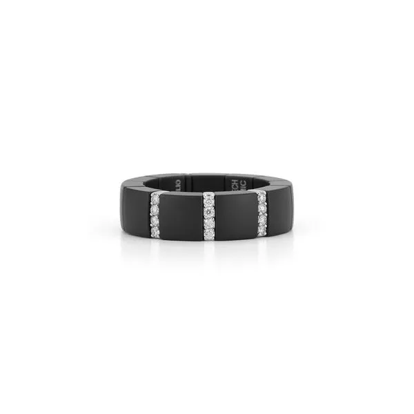Black Ceramic Flexible Diamond Ring By Demeglio Mitchell's Jewelry Norman, OK