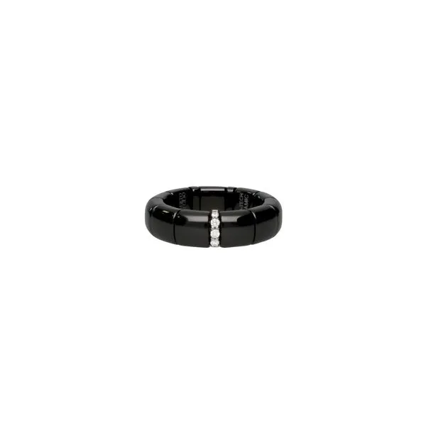 Black Ceramic Flexible Diamond Ring By Demeglio Mitchell's Jewelry Norman, OK