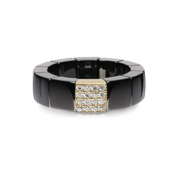 Black Ceramic Flexible Diamond Ring By Demeglio Mitchell's Jewelry Norman, OK